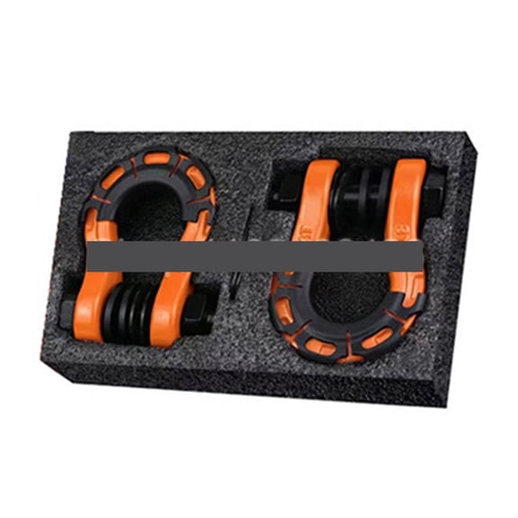 3/4" 2pcs U Type Heavy Duty Drop D-ring Shackle U-hook Loop Hook Trailer Rope Car Shackle SUV Trailer Hitch