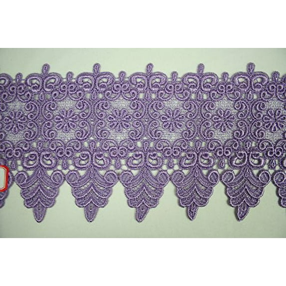 3" 4" 4.75" 4.5" 5" 5.75" 7.5" Lilac Embroidered Lace DIY Bridal Gown by Yard (218628 5 1/8")