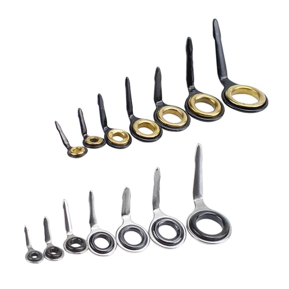 3# 4# 5# 6# 7# 8# 10# Fishing Rod Steel Saltwater Sea Casting Fishing Rod Repair Kit, 14Pcs/Lot