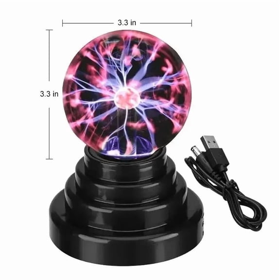 3/4/5/6 Inch Magic Plasma Ball Lamp LED Atmosphere Night Light Only Touch Sensitive Glass Plasma Light Bedroom Decor Kids Gifts