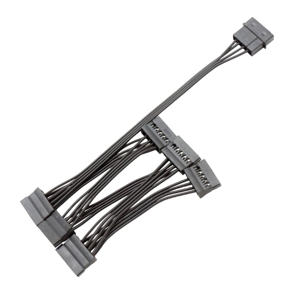 3/4/5/6 Port 4Pin IDE To 15Pin SATA Power Cable Cord Lead 18AWG Wire for Hard Drive PC Server Easy Installation