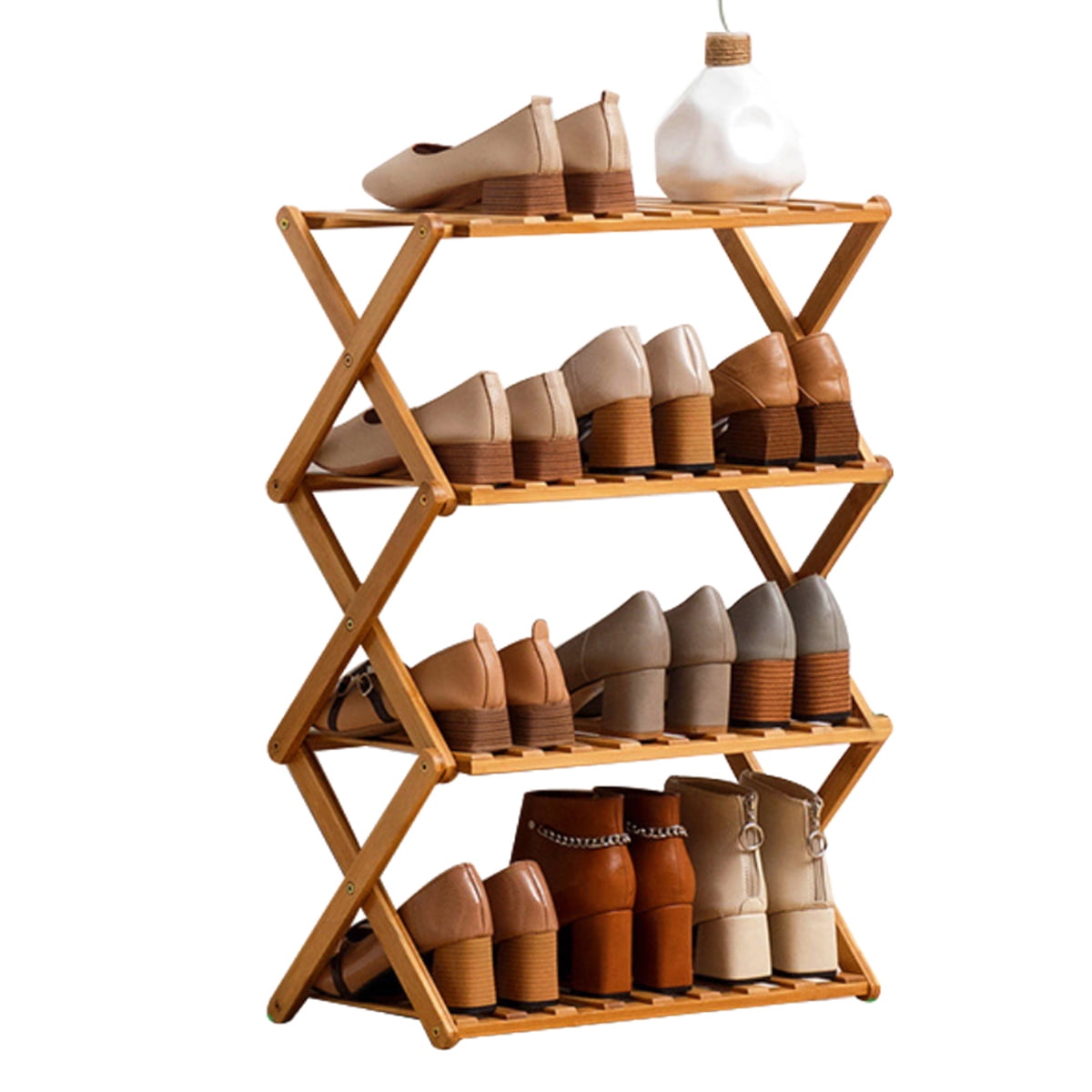 Honey Can Do 10 Shelf Shoe Organizer - Bamboo