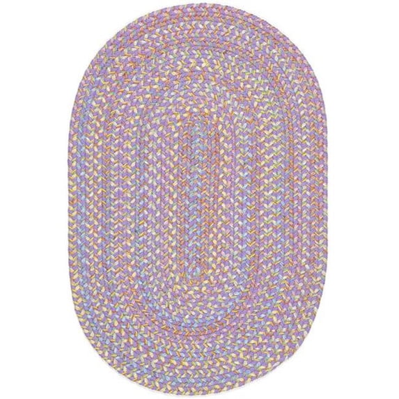 Rhody Rug PT15R024X072 2 x 6 in. Playtime Violet & Multicolor Oval Rug