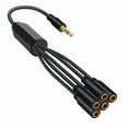 thumbnail image 1 of 3/4/5/6 Way 3.5mm Audio Cable 1 Male to Multiple Female Connectors Extension Cord AUX Wire Line for Speaker Headphones, 1 of 11