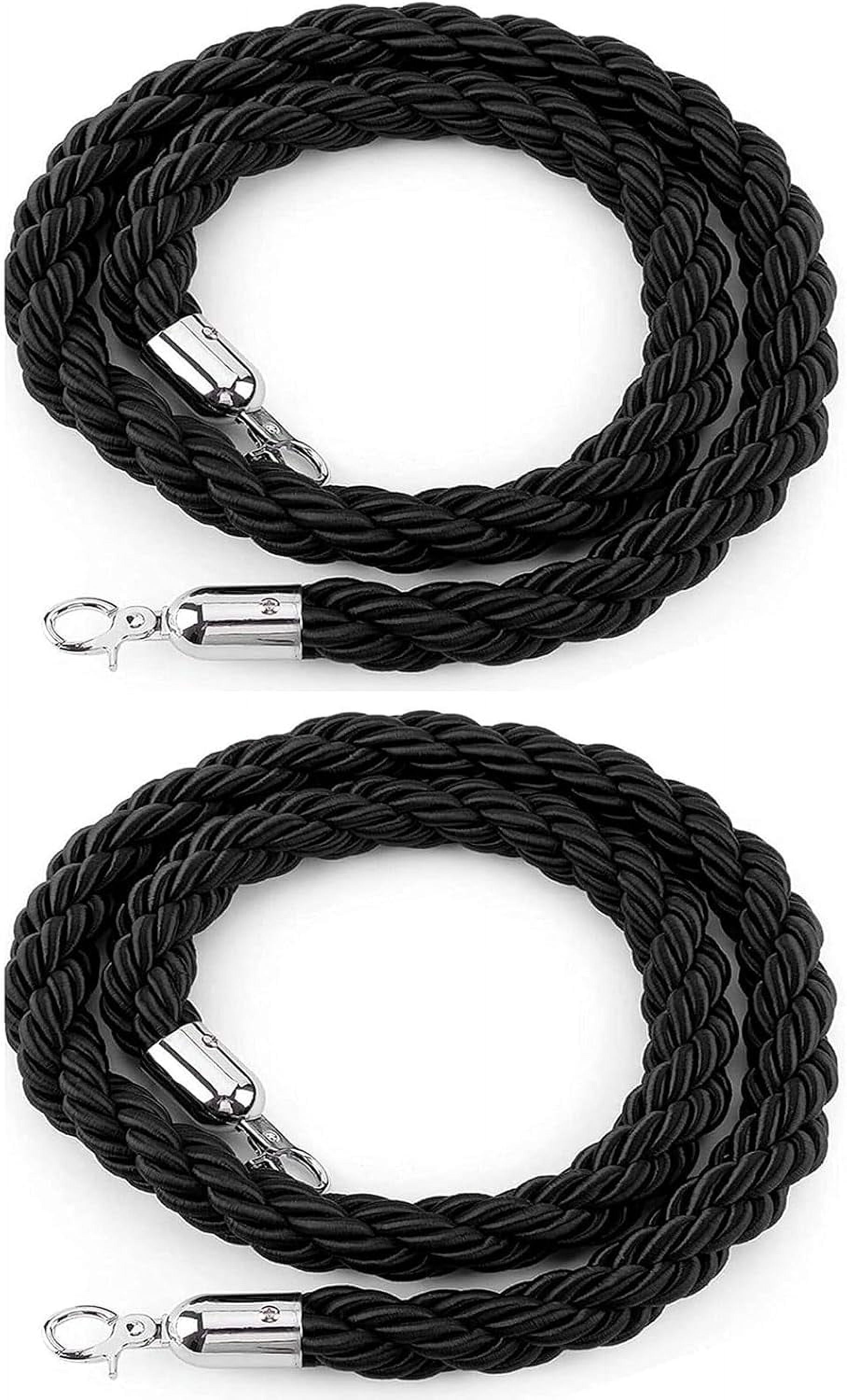 Crowd Control Barriers Meccanixity Jute Stanchion Ropes 6.6ft - 2 Pack ...