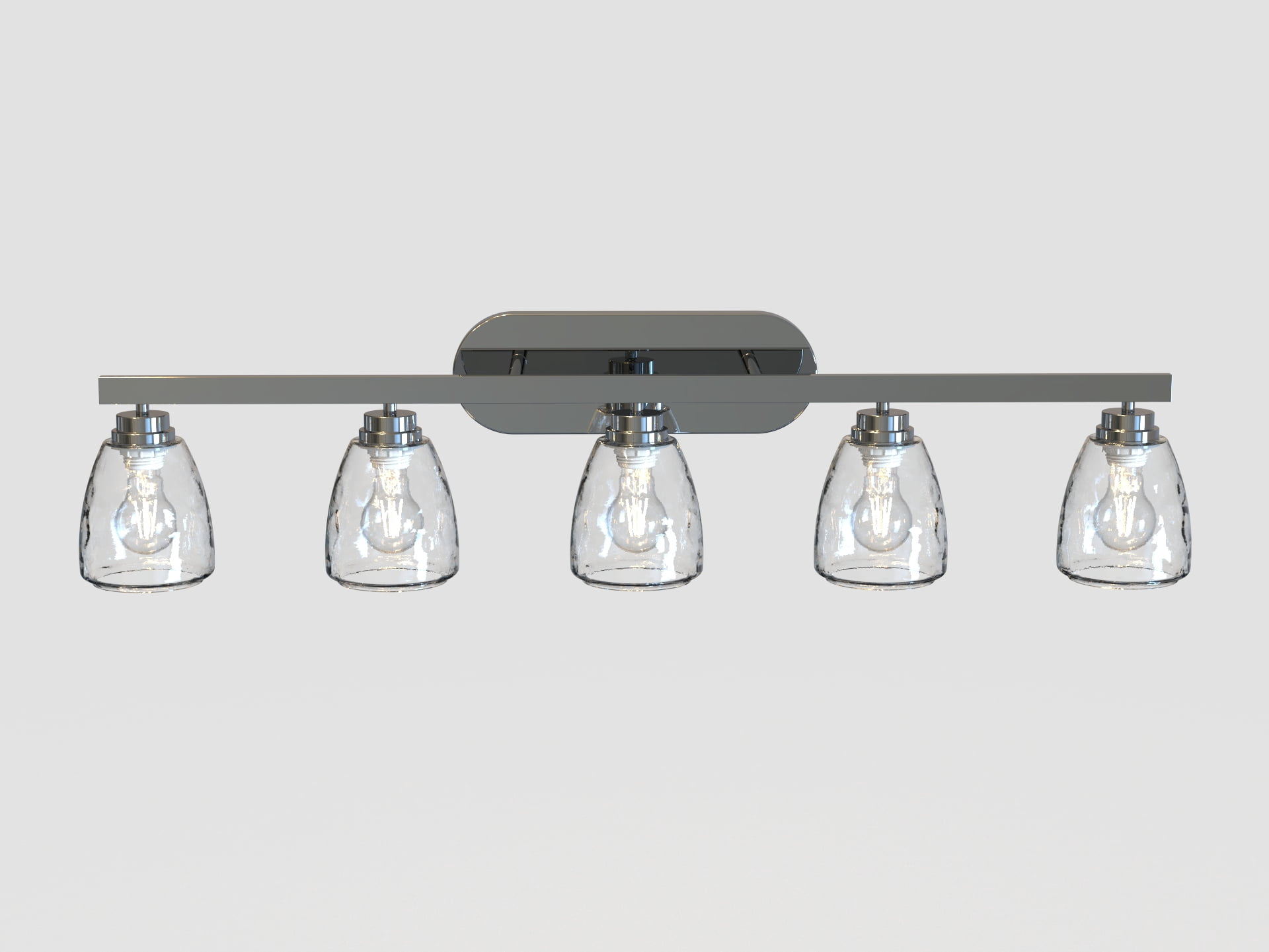 Bathroom Light Fixtures, Chrome Vanity Light Fixtures Over Mirror Wall Mount Lighting Fixture Hammered Glass Shade E26 Socket Hallway Kitchen Bedroom Living