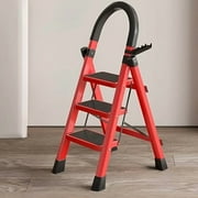 3/4/5-Step Folding Ladder with Anti-Skid Tread, 500lb Capacity Step Stool for Home & Kitchen Use