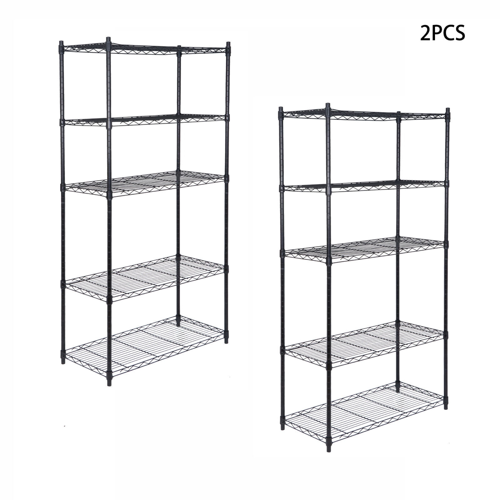 3/4/5Tiers Metal Storage Rack Wire Shelving Unit Heavy Duty Storage
