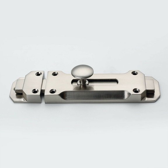 3/4/5Inch Brushed Nickel Door Lock Slide Bolt Latch For Bathrooms Toilets & More