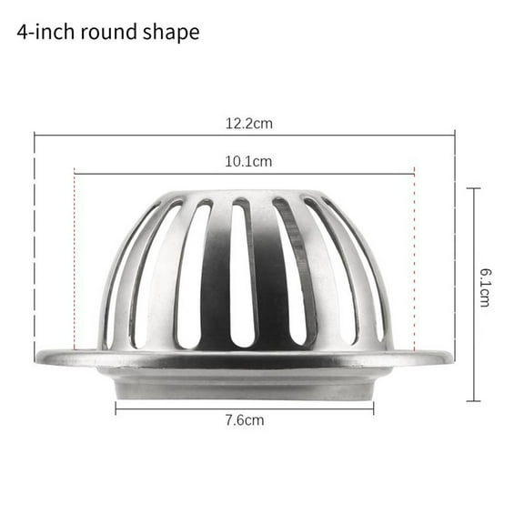 3/4/5Inch Stainless Steel Roof Floor Drain Gutter Guard Downpipe Protection Roof Pipes Balcony Drain Filter For Leaves Debris