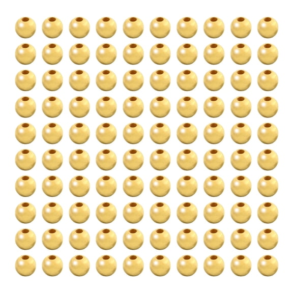 3/4/5mm Fly Tying Beads for Fishing Flies or Craft Projects - Gold and Silver Plastic Bead Material with Countersunk Holes, 100 Pack/set