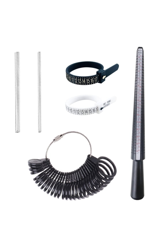 3/4/6/7Pcs Jewellery Tool Rings Size Mandrel Stick Finger Gauge Rings Sizer Measuring Jewelry Tool Set Rings Jewellery