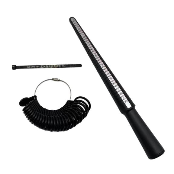 3/4/6/7Pcs Rings Sizer Measuring Tool Rings Mandrel Measurement Size Metal Rings
