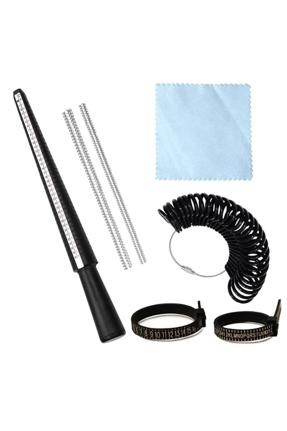 3/4/6/7Pcs Rings Sizer Measuring Tool Rings Mandrel Measurement Size Metal Rings