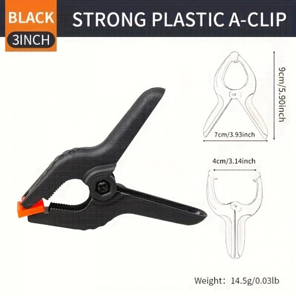 3/4/6/9 inch Wood Working Clip Plastic Clamp Nylon Spring Clamp Clips for backdrop,Wood Working, Photography,Craft, Art DIY