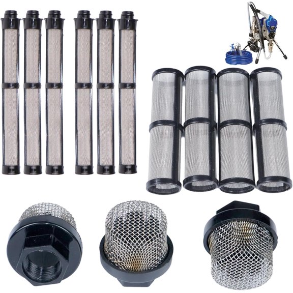 (3+4+6) Packs Airless Spray Filter Set 246385 246384 287032 Compatible with Graco 390 395 490 495 495 595 3400 Airless Sprayer Paint Sprayer Parts,3 Kinds for graco Sprayer Filters.