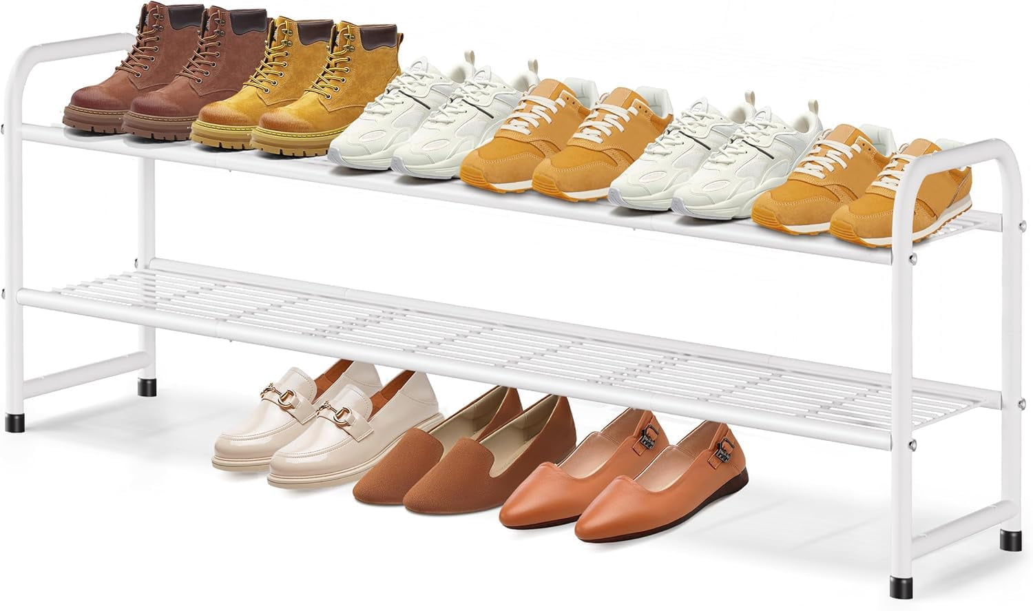 3-6 Tier Long Shoe Rack for Closet Metal Shoe Organizer for Entryway ...