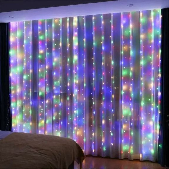 3/4/6m Curtain 100/600LEDString Lights Garland USB Festoon Remote Control Fairy Garland Lights Christmas Decoration Bedroom Home