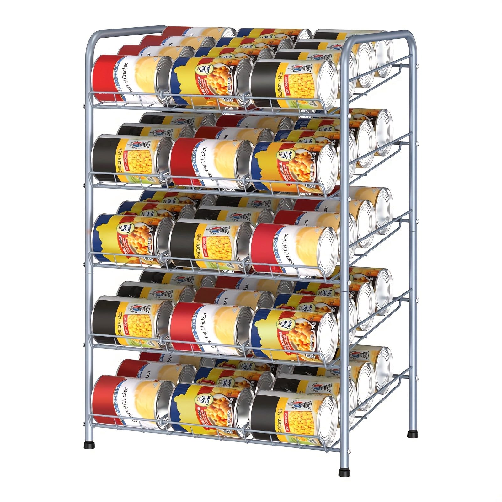3/4/7-Tier Adjustable Metal Can Rack - Holds 84 Cans for Pantry Kitchen ...