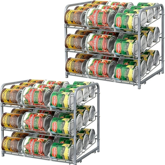 3/4/7-Tier Adjustable Metal Can Rack - Holds 84 Cans for Pantry Kitchen ...