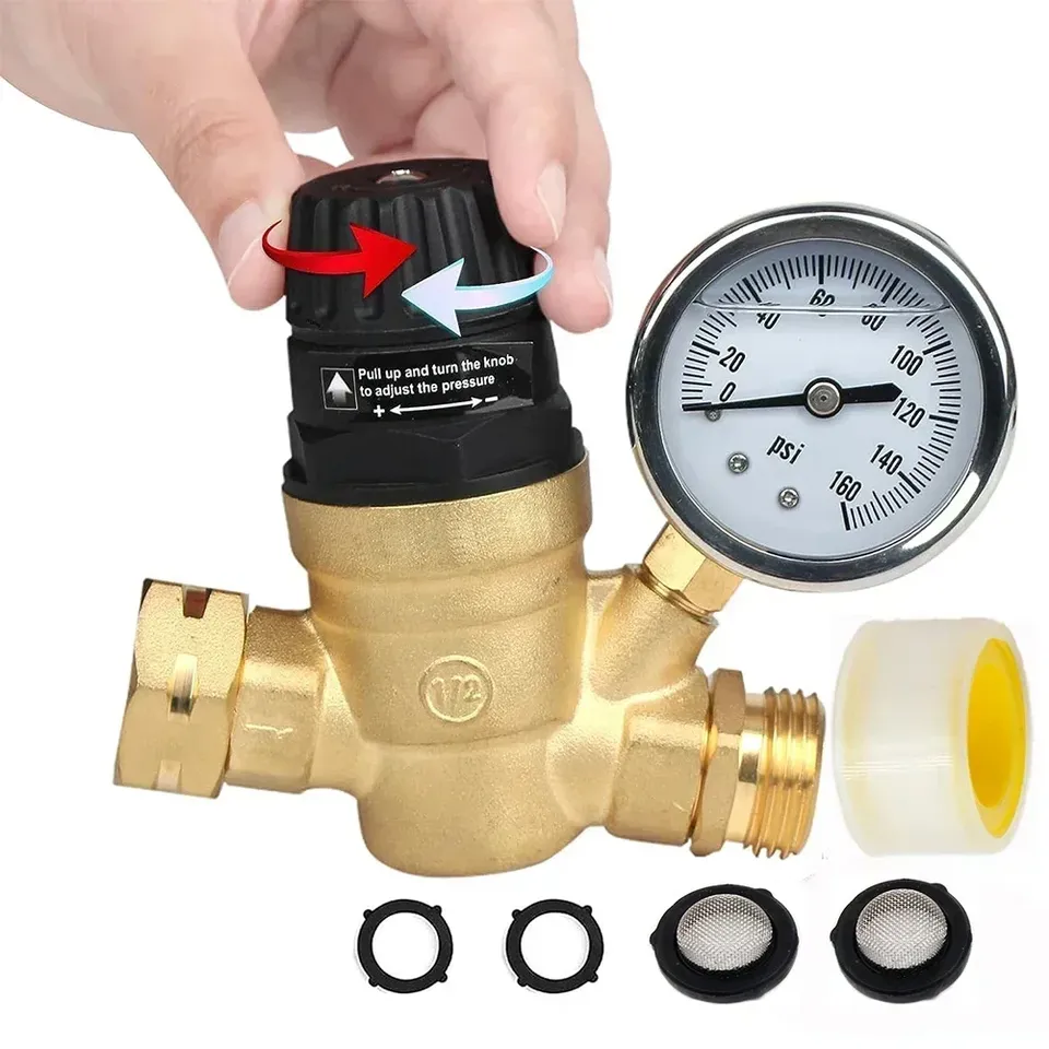 Water Pressure Regulator 3/4 Inch DN20 With Gauge, Made Of 100% High - View #3