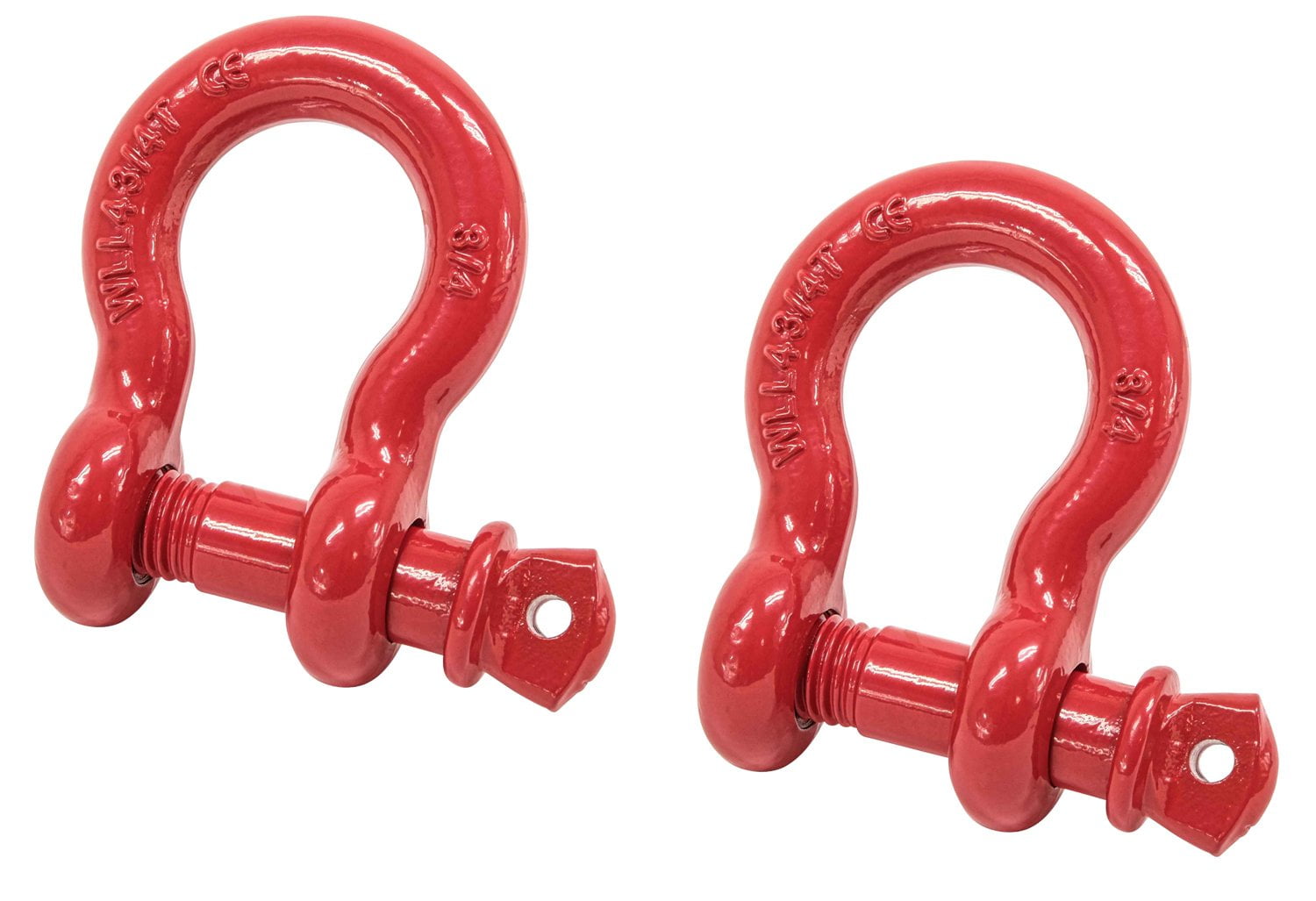 3/4" Anchor Shackle Forged Carbon Steel w/ Alloy Screw Pin Load Limit # 4.75 Tons (9,500 lbs) | Double Rust Protection Heavy Duty D Ring Shackle for Towing, Rigging & Vehicle Recovery (2 Pack)