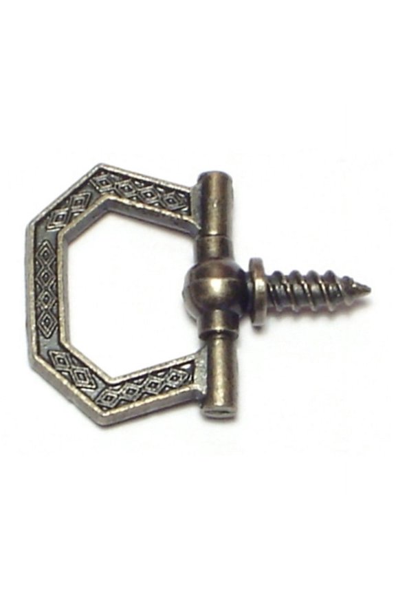 3/4" Antique Brass Hexagon Decorative Rings