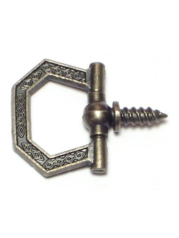 3/4" Antique Brass Hexagon Decorative Rings