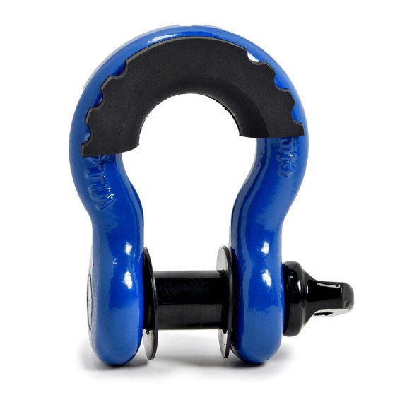 3/4" BLUE D-Ring Bow Shackle 10500 lbs BLACK Pin & No noise vibration Protector