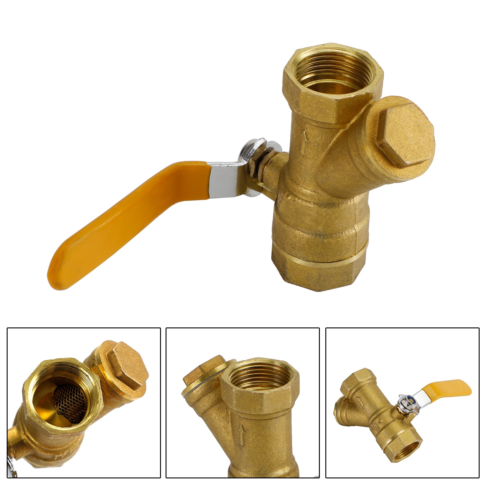 3/4" BSP Equal Female Thread Brass Y Type Strainer Filter Ball Valve