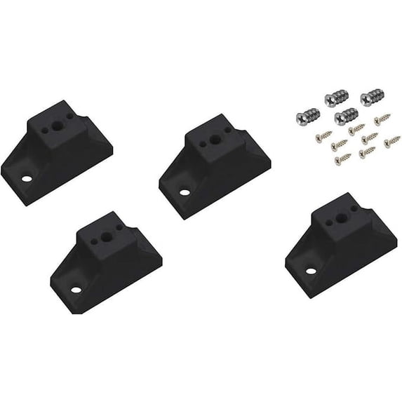 3/4" Black Drawer Slide Spacers Set of 4 with Screws