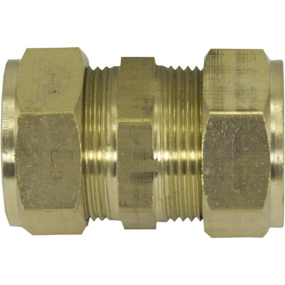 3/4" Brass Compression Coupling Fitting