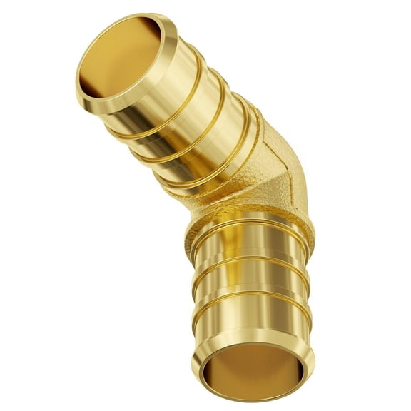 3/4" Brass Pipe Fittings 50PCS - Clamp Elbows for Plumbing, Heating, Shower - Heavy Duty Tube Adapter - Air & Water Pipe Connectors