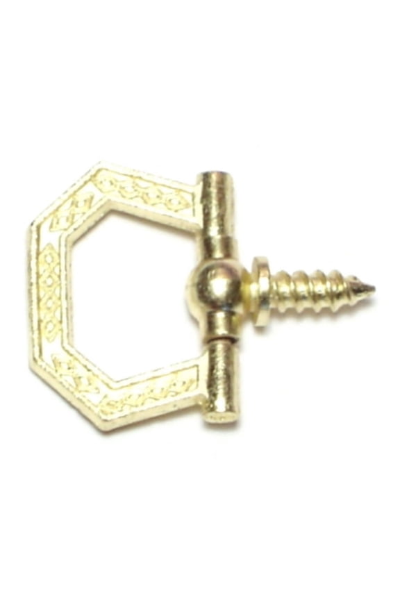 3/4" Brass Plated Steel Hexagon Decorative Rings SHB-115