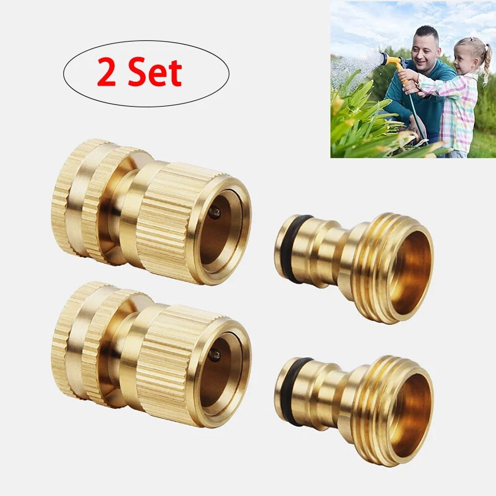3/4" Brass Quick Connect Garden Hose Fittings Accessories Watering Equipment