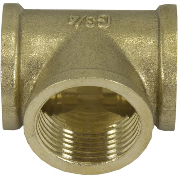 3/4" Brass Tee Fitting, 10 Pack