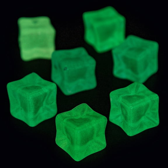 3/4" Bulk 144 Pieces Transparent Glow-in-the-Dark Plastic Cubes Assortment