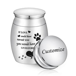 Personalized Pet Mini Memorial Urn Custom Pet Cremation Mini Urn Engravable Pet Mini Urn for Ashes Engraving Pet Mini Urn Small Urn for Keepsake Urn Paw Print Gold Engraving Walmart