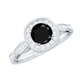 thumbnail image 1 of Rosec Jewels Vintage Style Black Onyx Engagement Ring for Women - AAA Quality - Real Black Onyx Diamond Ring - with Jewelry Box, 925 Sterling Silver, US 4.00, 1 of 9