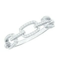 thumbnail image 1 of Rosec Jewels 3/4 CT Chain Link Gold and Diamond Ring for Women, Natural Diamond Half Eternity Interlock Ring, 10K White Gold, US 8.00, 1 of 8