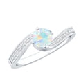 thumbnail image 1 of Rosec Jewels Natural Ethiopian Opal Promise Ring for Women - AAA Grade - Opal Diamond Ring - Ready to Gift with Jewelry Box, 925 Sterling Silver, US 4.00, 1 of 9