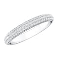 thumbnail image 1 of Rosec Jewels Moissanite Half Eternity Anniversary Ring, Moissanite Ring for Women, Semi Eternity Fine Jewelry Ring, 10K White Gold, US 12.00, 1 of 9