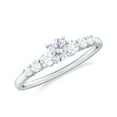thumbnail image 1 of 3/4 CT Moissanite Promise Ring, Graduated Style Moissanite Promise Ring, Moissanite and Gold Promise Ring, Promise Ring for Women, 10K White Gold, US 5.25, 1 of 8