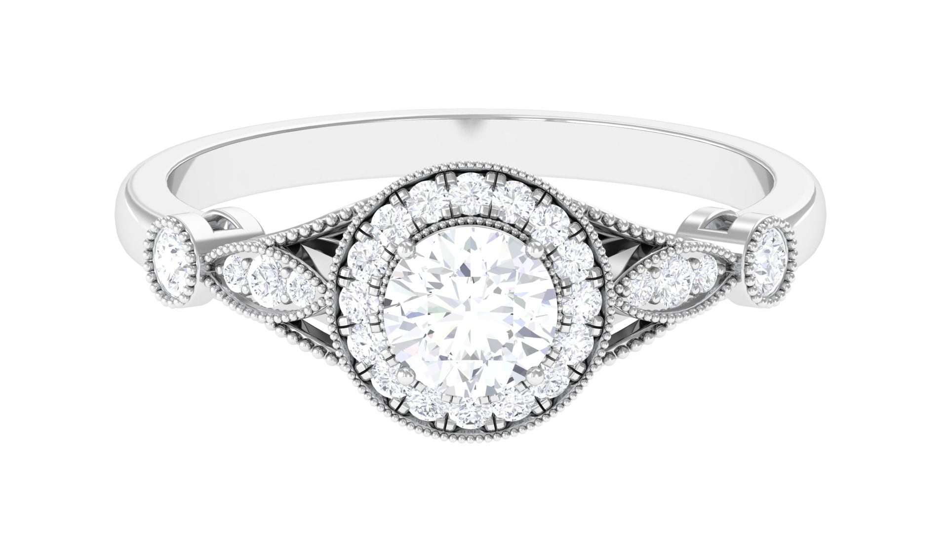 Solitaire Engagement Ring Embellished With a Four Prong Signature Head