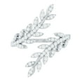 thumbnail image 1 of Rosec Jewels Certified Moissanite Wrap Ring - Nature Inspired Moissanite Cocktail Ring for Women - D-VS1 Grade, 18K White Gold, US 7.00, 1 of 9