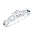 thumbnail image 1 of Rosec Jewels Certified Moissanite Solitaire Engagement Ring - 5 mm - Moissanite Promise Ring - 1/2 Ct - D-VS1 Quality, 925 Sterling Silver, US 4.00, 1 of 9