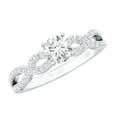 thumbnail image 1 of Rosec Jewels Certified Moissanite Solitaire Engagement Ring - 5 mm - Moissanite Promise Ring - 1/2 Ct - D-VS1 Quality, 925 Sterling Silver, US 7.00, 1 of 9