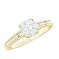 thumbnail image 1 of Rosec Jewels Natural Diamond Engagement Ring for Women - HI-SI Quality - Illusion Set Diamond Ring with Jewelry Box, 14K Yellow Gold, US 7.50, 1 of 8
