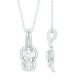 thumbnail image 1 of Rosec Jewels Certified Moissanite Knot Necklace - with Chain - Toi Et Moi Necklace - D-VS1 Quality - Ready to Gift for Valentines, 925 Sterling Silver, 1 of 6