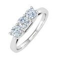 thumbnail image 1 of 3/4 Carat 3-Stone Diamond Engagement Ring Band in 10K White Gold (Ring Size 8.75), 1 of 6